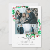 Holiday Wreatscript 3 Foto Merry Kerstmis Chic (Voorkant)