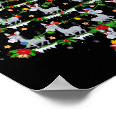 Holiday Xmas Lighting Santa Donkey Christmas Tree  Poster (Hoek)