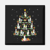 Holiday Xmas Lighting Santa Llama Christmas Tree  Magneet (Voorkant)
