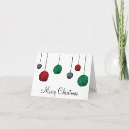 Holiday Yarn Balls Feestdagen Kaart