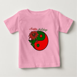 Holiday Yin Yang Poinsettia Green Red