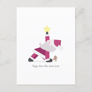Holiday Yogi Santa Kerstmis Briefkaart