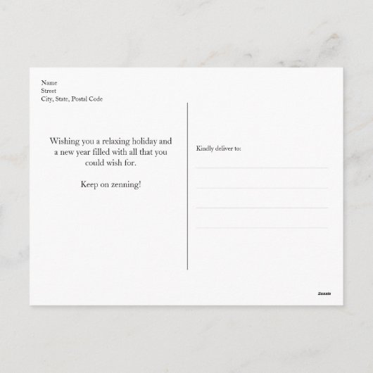 Holiday Yogi Santa Kerstmis Briefkaart (Achterkant)