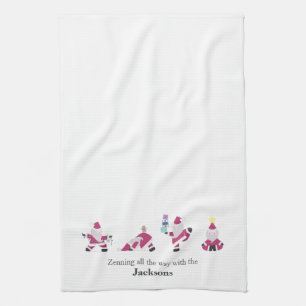 Holiday Yogi Yoga Santa Family Theedoek