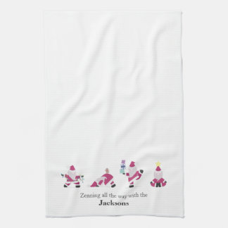 Holiday Yogi Yoga Santa Family Theedoek