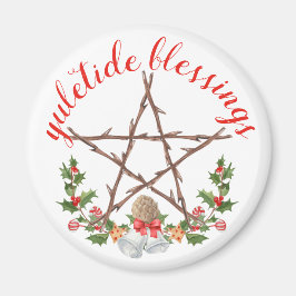 Holiday Yuletide Twig Pentacle Wicca Sabbat Magneet