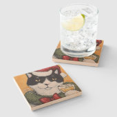 HolidayCheersCoaster Stenen Onderzetter (Zijkant)