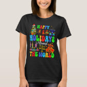 Holidays Around World Xmas Hanukkah Kwanzaa Diwali T-shirt (Voorkant)