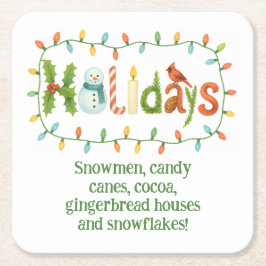 Holidays designed Christmas Kartonnen Onderzetters