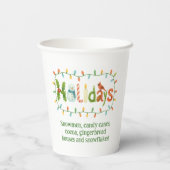 Holidays designed Christmas Papieren Bekers (Achterkant)