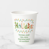 Holidays designed Christmas Papieren Bekers (Voorkant)