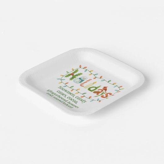 Holidays designed Christmas Papieren Bordje (Gebogen)