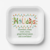 Holidays designed Christmas Papieren Bordje (Voorkant)