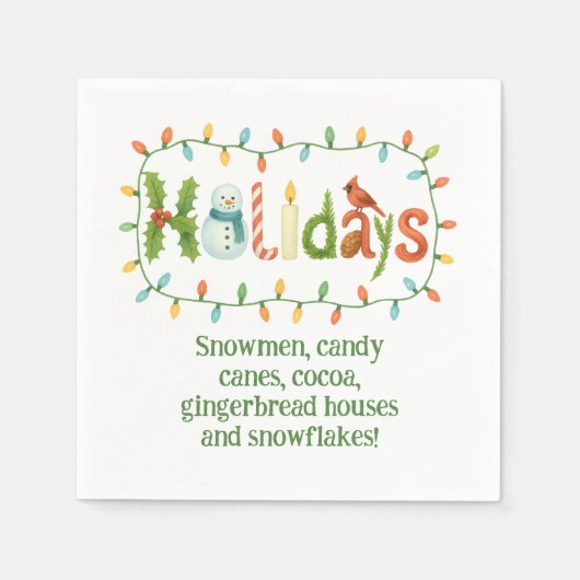 Holidays designed Christmas Servet (Voorkant)