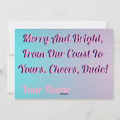 Holidays greeting with Tree And Santa claus Feestdagenkaart (Achterkant)