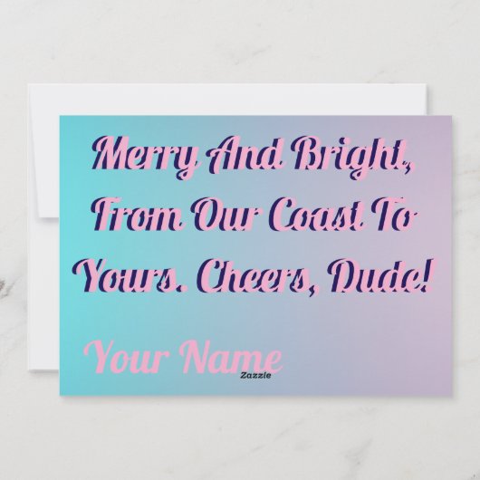 Holidays greeting with Tree And Santa claus Feestdagenkaart (Achterkant)