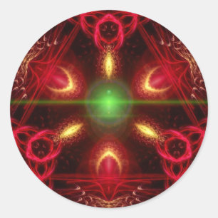 HolidayStar-Sticker Ronde Sticker