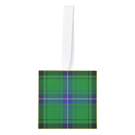 Holidaytime Clan Henderson Tartan Pset Kubus Ornament (Voorkant)