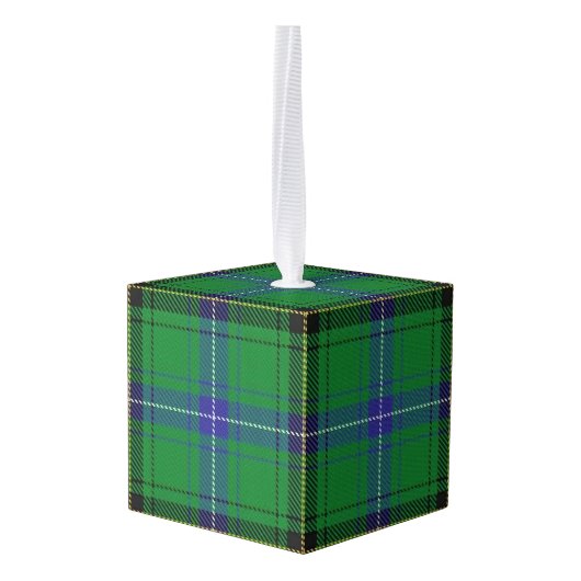 Holidaytime Clan Henderson Tartan Pset Kubus Ornament (Achter hoekig)