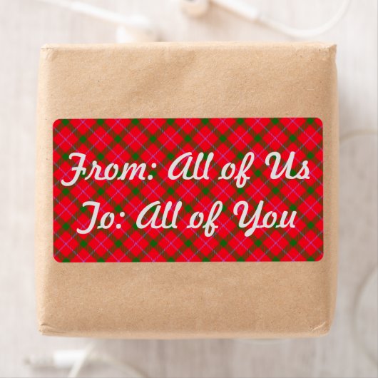 HolidayZ Pset / Tartan - Gift Labels for Wrapping (Insitu)