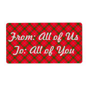 HolidayZ Pset / Tartan - Gift Labels for Wrapping (Voorkant)