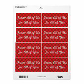 HolidayZ Pset / Tartan - Gift Labels for Wrapping (Full Sheet)
