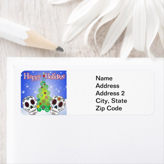 Holidaze Suiker Schedel Label (Insitu)