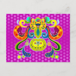 holiES - abstracte vrolijke heilige Koe + uw ideeë Briefkaart