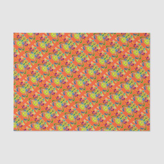 holiES - abstracte vrolijke heilige Koe + uw ideeë Tissuepapier (Voorkant)