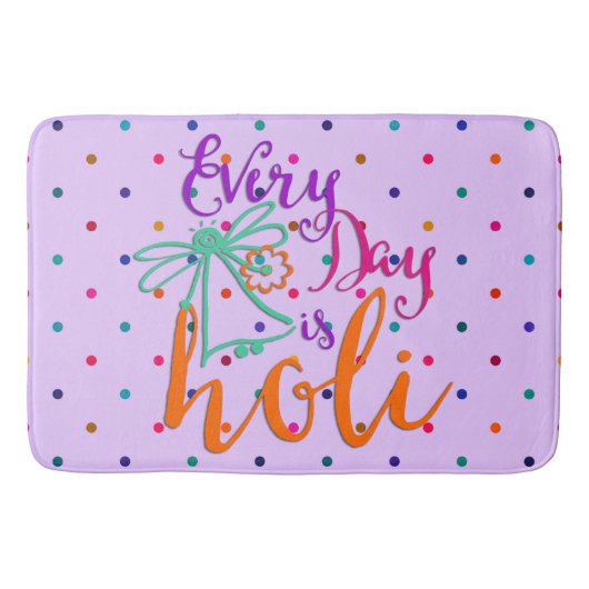 HoliES - Elke dag is Holi + je rug. en ideeën Badmat (Voorkant)