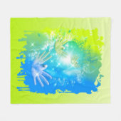 holiES - Flying Hands Pigeons ART Fleece Deken (Voorkant (Horizontaal))