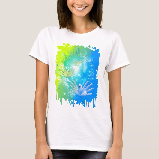 holiES - Flying Hands Pigeons ART T-shirt (Voorkant)