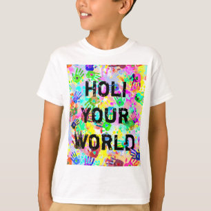 holiES - handen spatten gekleurd grijppatroon 2 T-shirt