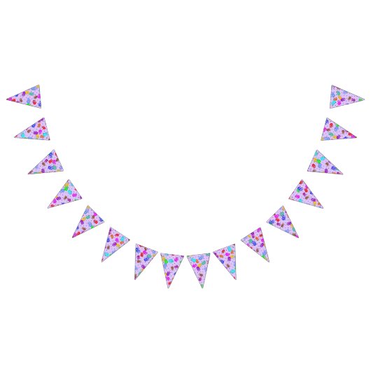 holiES - handen stippen gekleurd patroon 1 Vlaggetjes (Alle)