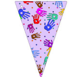 holiES - handen stippen gekleurd patroon 1 Vlaggetjes (Derde vlag)