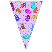 holiES - handen stippen gekleurd patroon 1 Vlaggetjes (Tweede vlag)