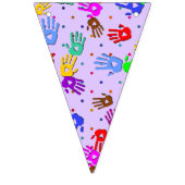 holiES - handen stippen gekleurd patroon 1 Vlaggetjes (Eerste vlag)