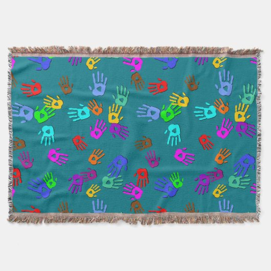 holiES - handgekleurd patroon 1 + uw achtergrond. Deken (Voorkant)