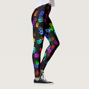 holiES - handgekleurd patroon 1 + uw achtergrond. Leggings