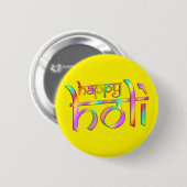 holiES - HAPPY HOLI gekleurde verlopen 1 Ronde Button 5,7 Cm (Voorkant /achterkant)