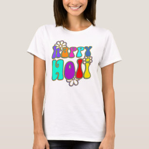 holiES - HAPPY HOLI omtrek bloemen 1 T-shirt