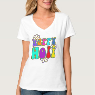 holiES - HAPPY HOLI omtrek bloemen 1 T-shirt