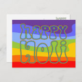 holiES - HAPPY HOLI simpelweg gekleurd overzicht 1 Briefkaart (Voorkant / Achterkant)