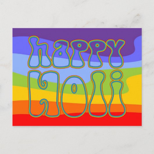 holiES - HAPPY HOLI simpelweg gekleurd overzicht 1 Briefkaart (Voorkant)