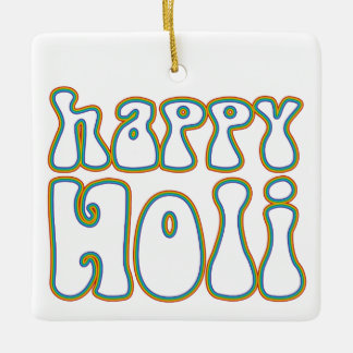 holiES - HAPPY HOLI simpelweg gekleurd overzicht 1 Keramisch Ornament