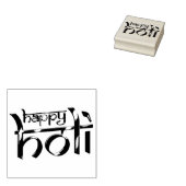 Holies - HAPPY HOLI-typografie + uw ideeën Rubberstempel (Gestempeld)