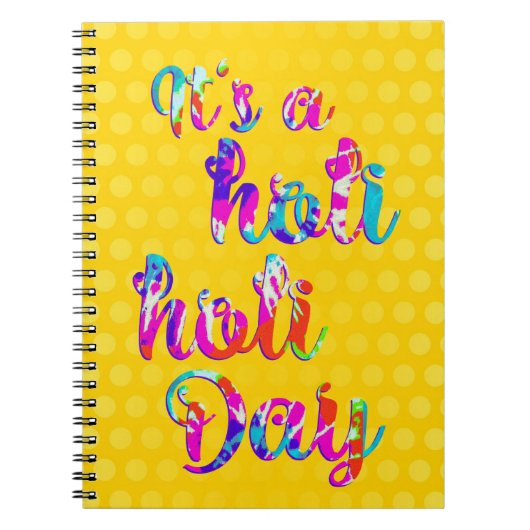 HoliES - HET IS EEN HOLI HOLI DAG + je rug. Notitieboek (Voorkant)