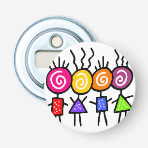 holiES - HOLI BEST FRIENDS + uw ideeën Button Flesopener