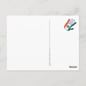 holiES - India Vlag Hand Briefkaart (Achterkant)