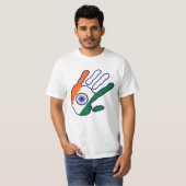 holiES - India Vlag Hand T-shirt (Voorkant volledig)